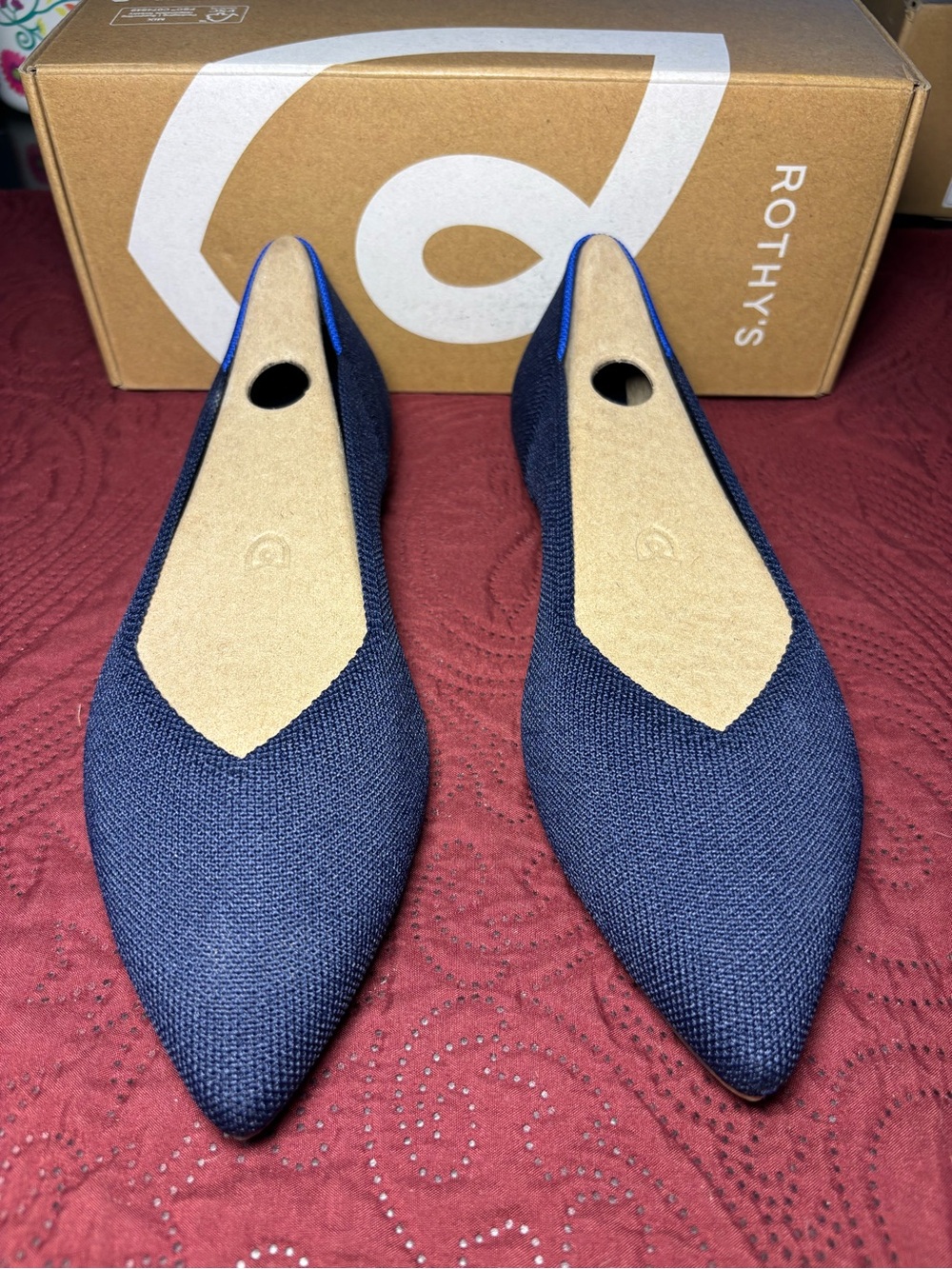 Rothy's Deep Navy Pointed ll Knit Flats